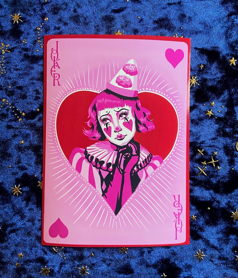 Joker of Hearts 5x7
