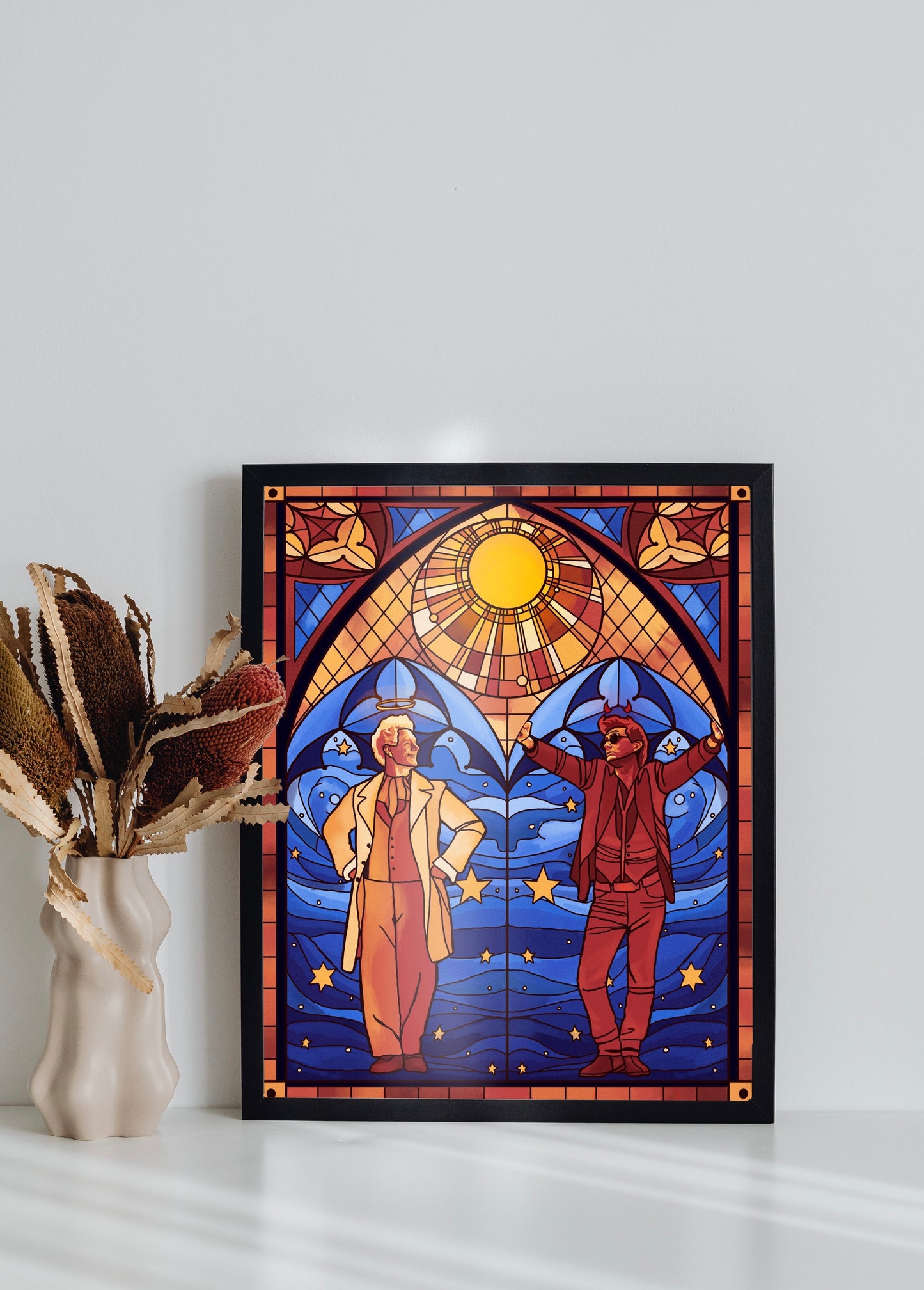 Aziraphale Omens Crowley Print