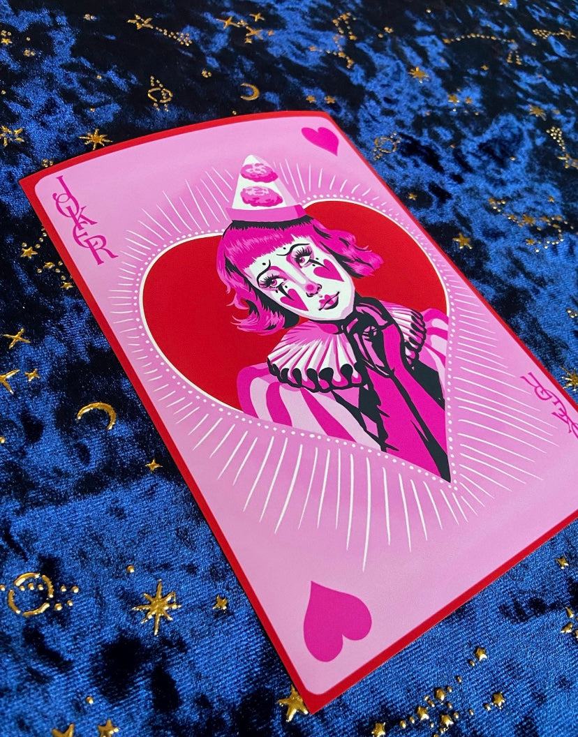 Joker of Hearts 5x7