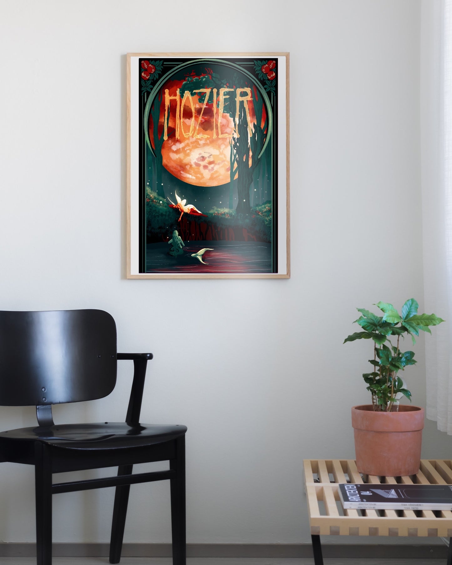 Cherry Wine Moon Poster