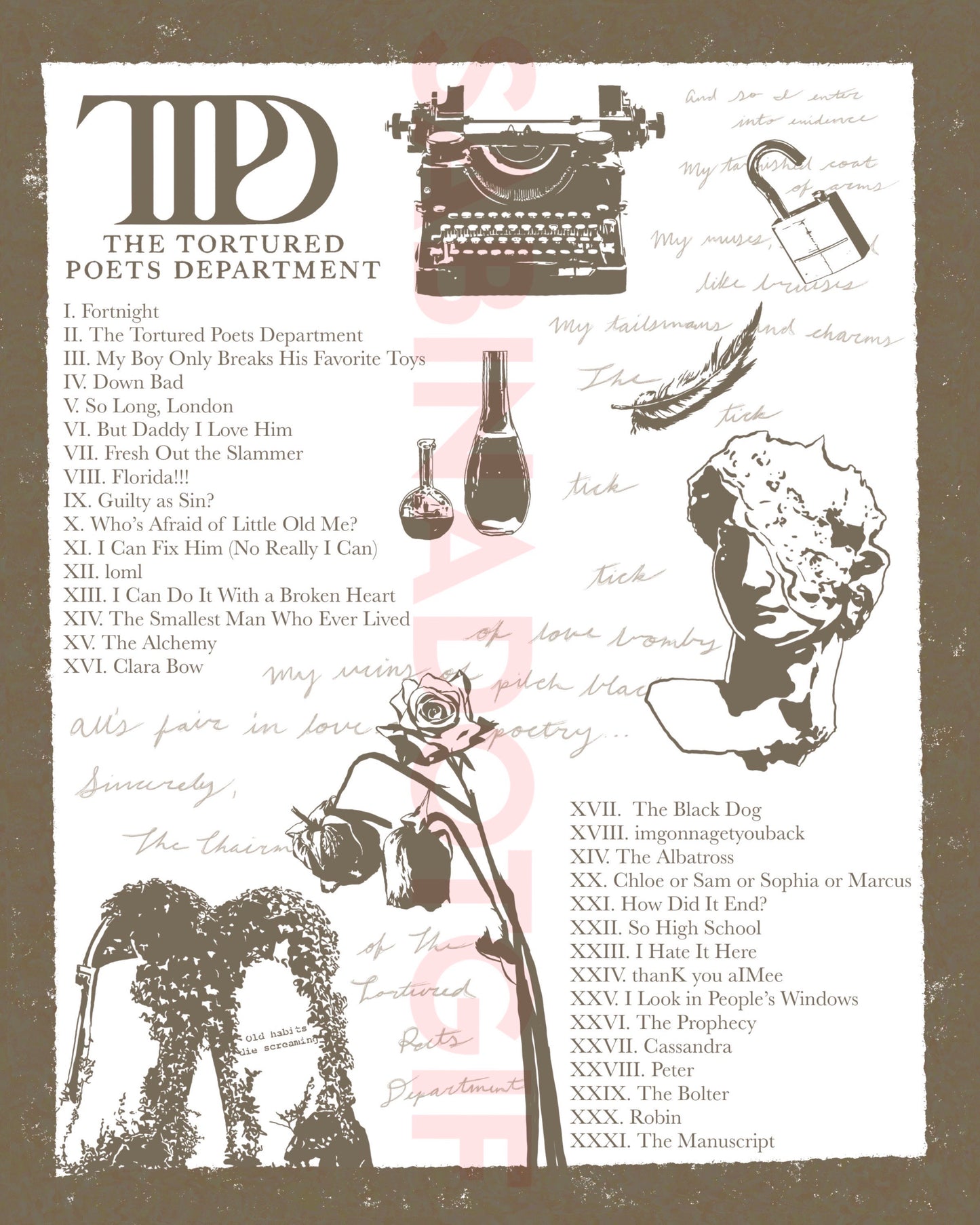 Tortured Poets Department Print