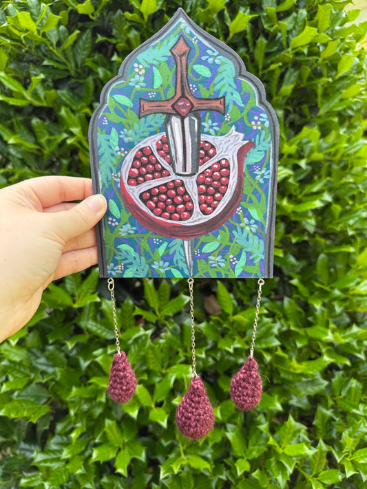 Pomegranate Gothic Arch Wall Hanging