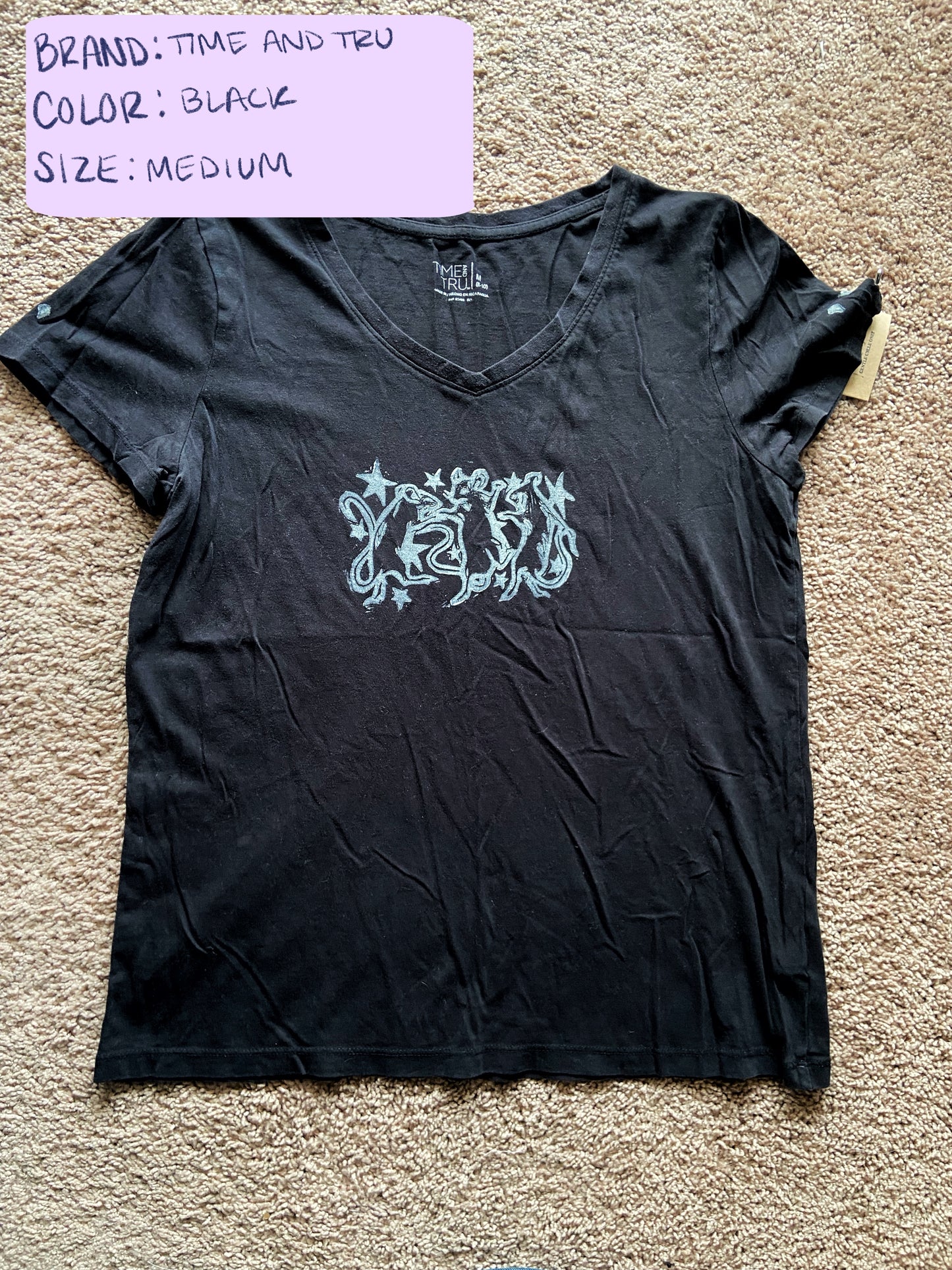 Rats! Lino Block Design on Thrifted Clothing