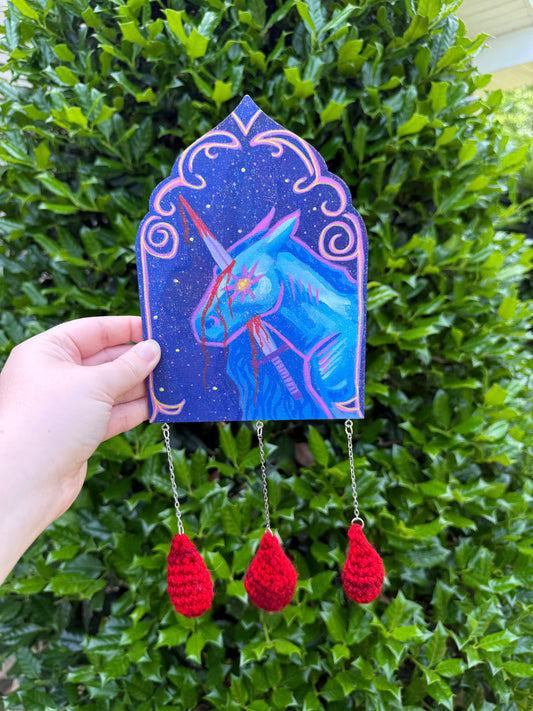 Unicorn Gothic Arch Wall Hanging