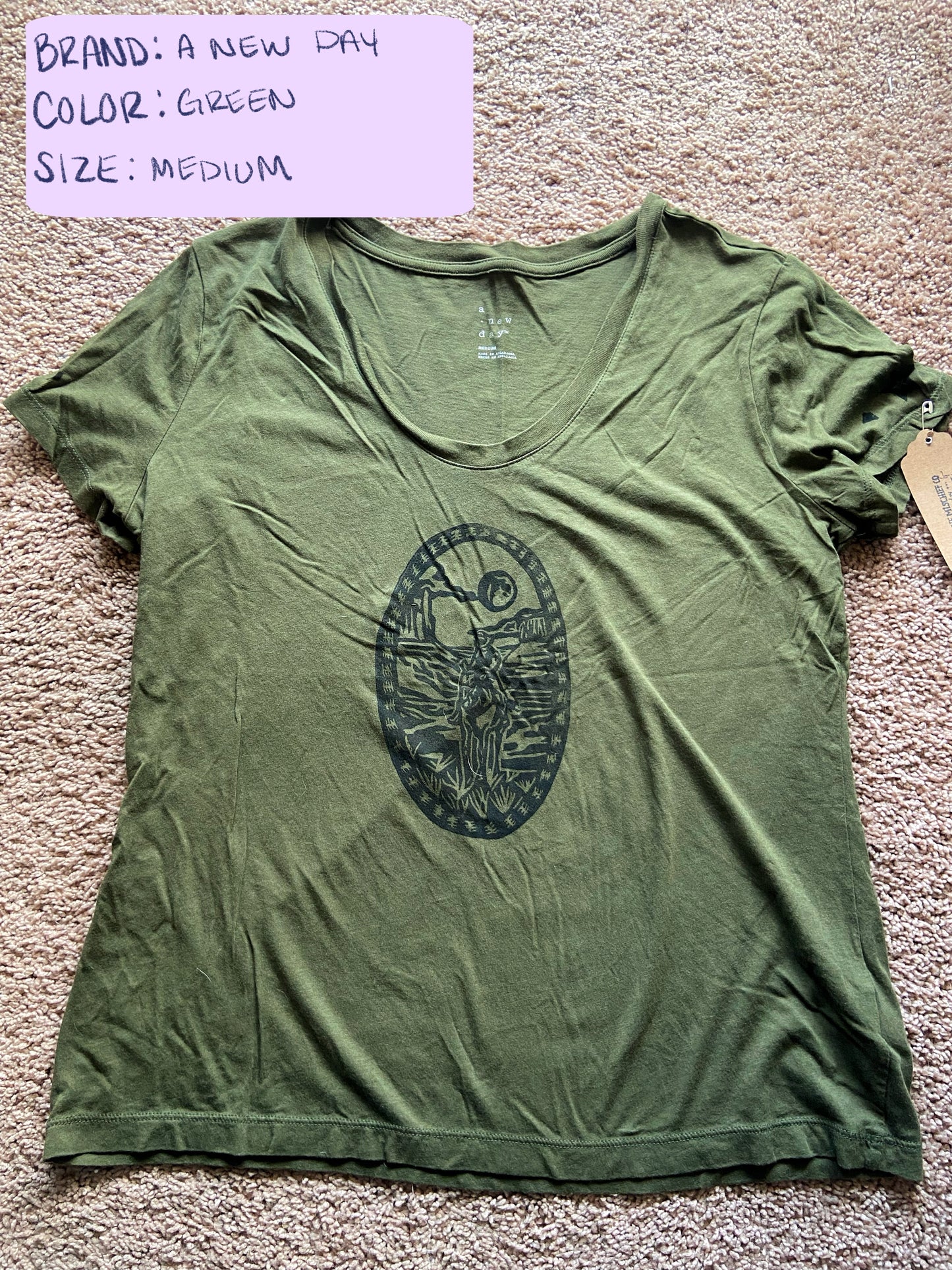 Cowboy Lino Block Design on Thrifted Clothing