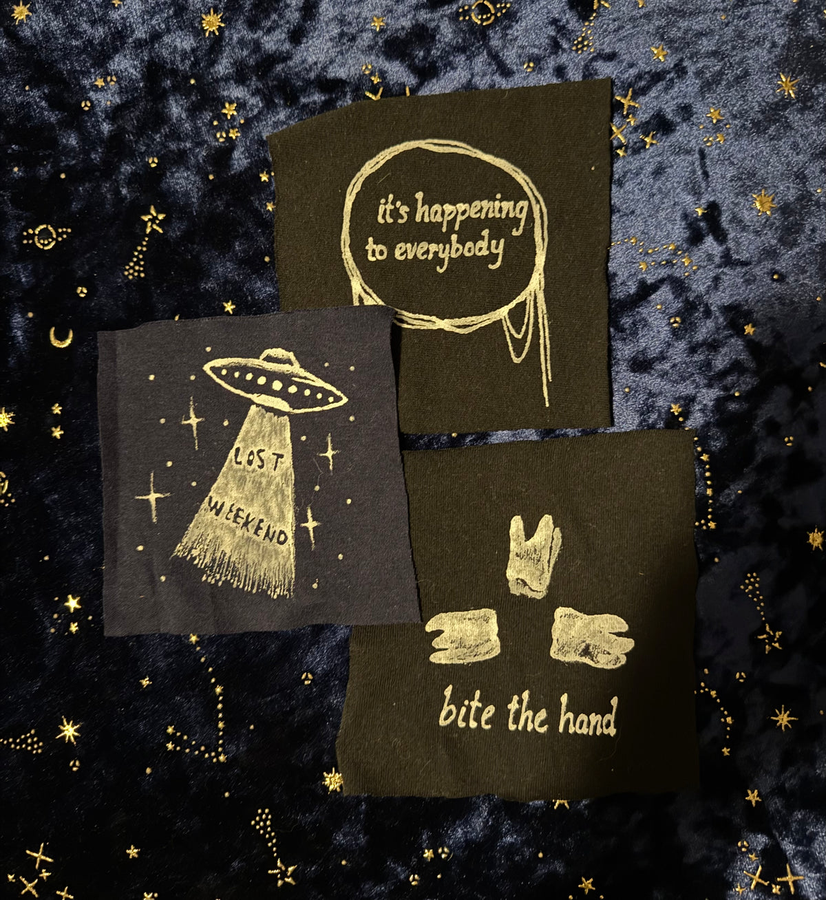 Small Hand Painted Patches