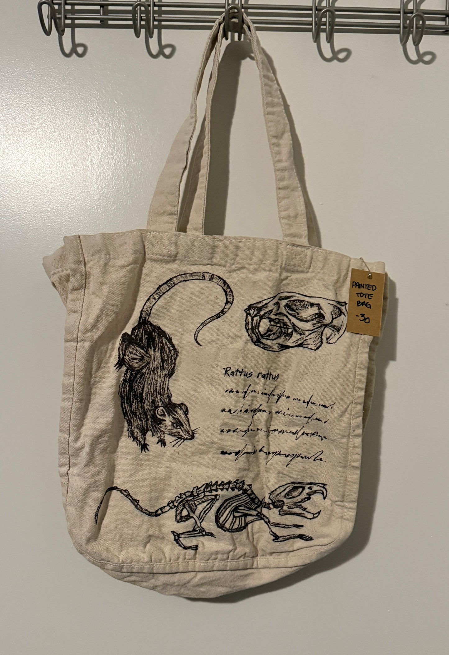 Hand Painted Acrylic Designs on Tote Bags