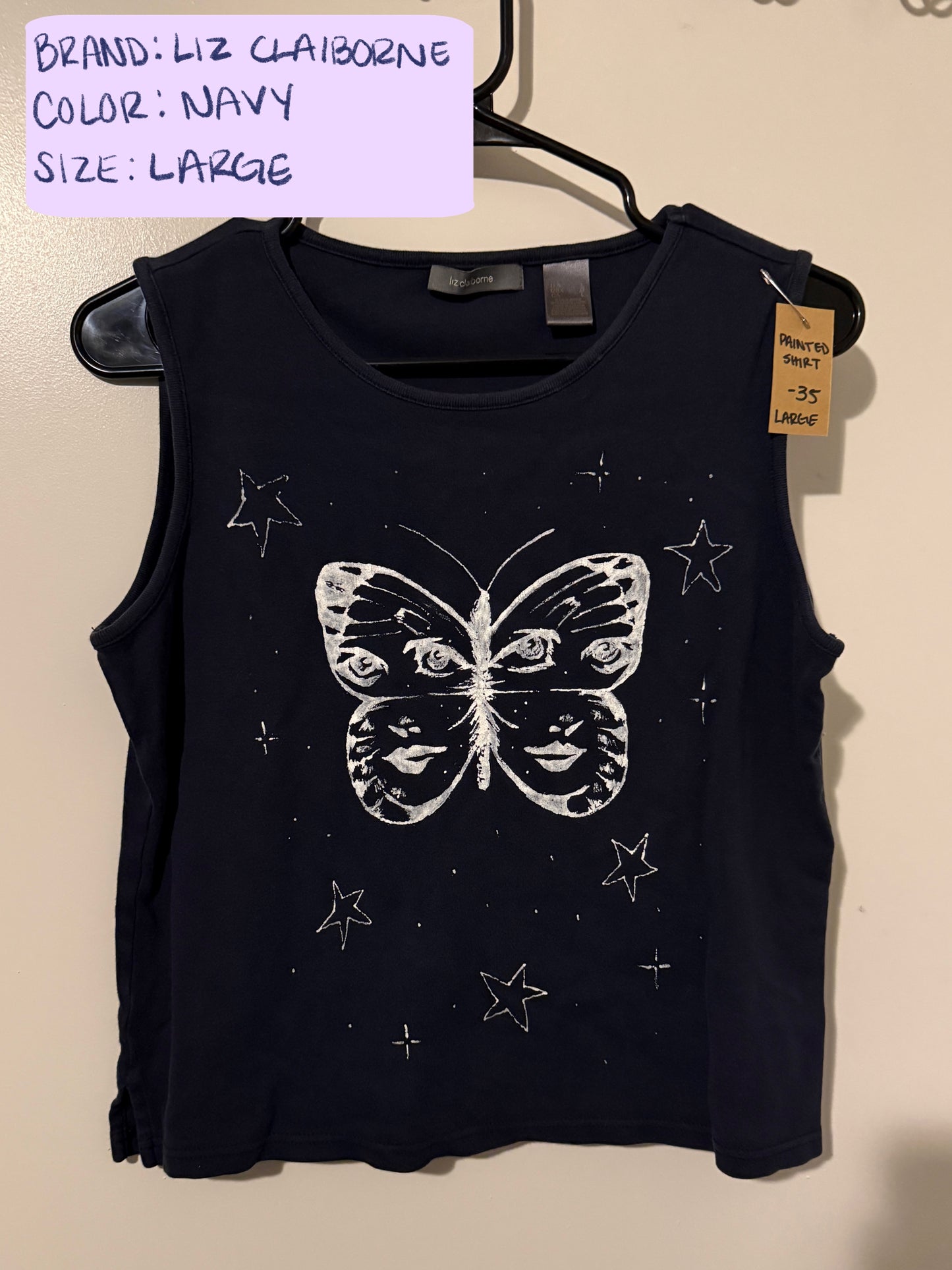 Hand Painted Acrylic Designs on Thrifted Clothing